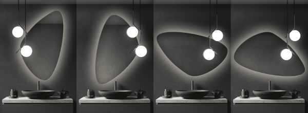 Lustro nieregularne Aurora podświetlane LED - obrazek 4